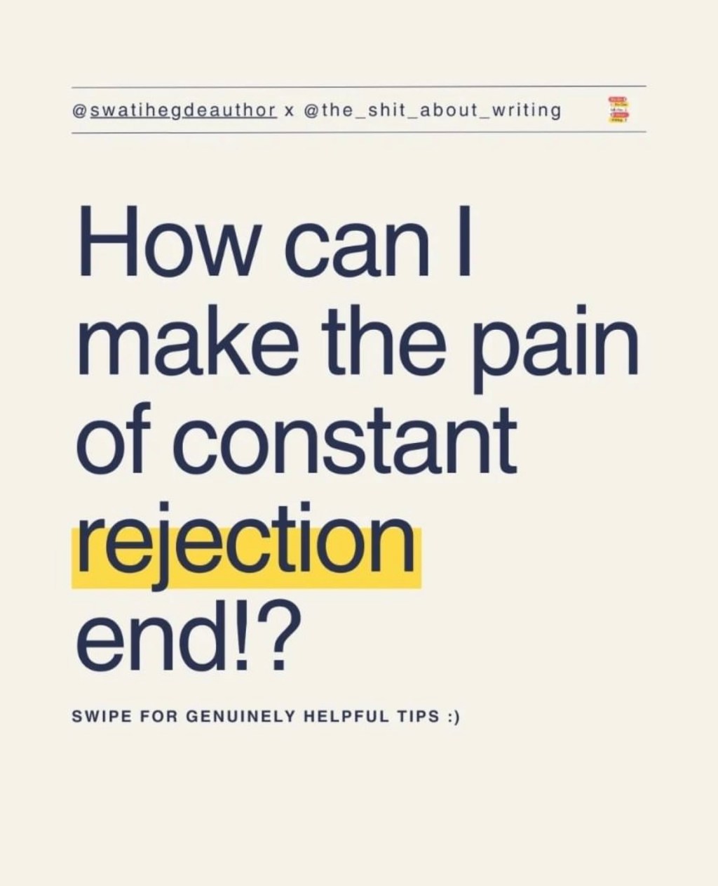 Querying – a lonely process that wreaks havoc with your self confidence 